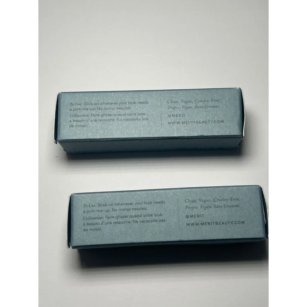 Lot Of 2-MERIT‎ Shade Slick Tinted Lip Oil Ombre All Natural